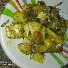 A picture of Baked fish with Irish.