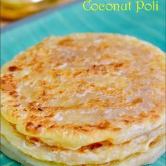 A picture of Coconut Poli/Thengai Poli.