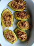 Zucchine trombetta ripiene al forno
