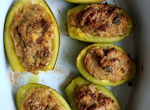 Foto di Zucchine trombetta ripiene al forno