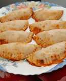 Empanadillas de verduras, bacon y huevo
