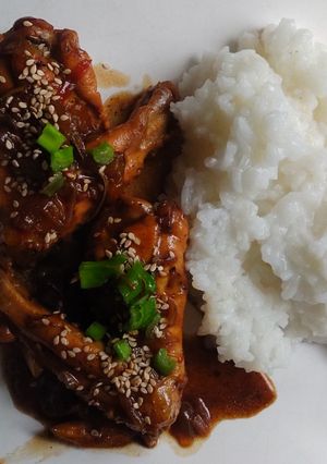 Una foto de Pollo Teriyaki con Arroz Blanco
