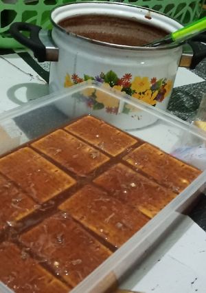 Foto resep Puding lapis biskuit