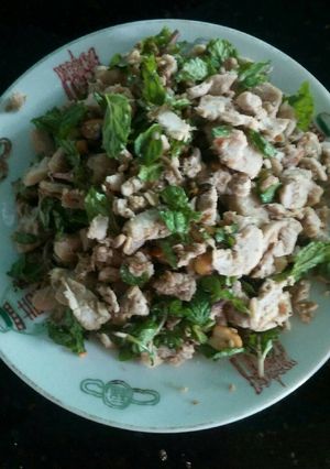 Hình của món Vả trộn chay.