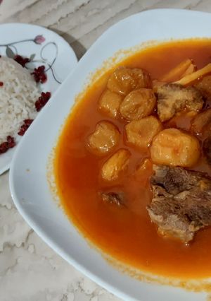 عکسی از دستور خورش آلو