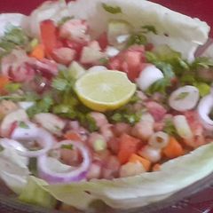 Chickpeas and kidney beans salad A picture of Chickpeas and kidney beans salad.