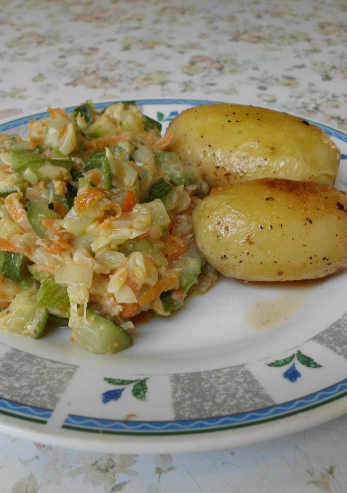 Una foto de Guiso de zapallo italiano -zucchini