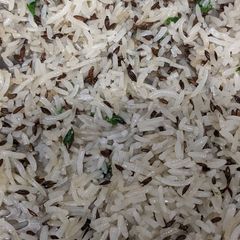 A picture of Leftovers - jeera rice/toasted cumin seeds rice.