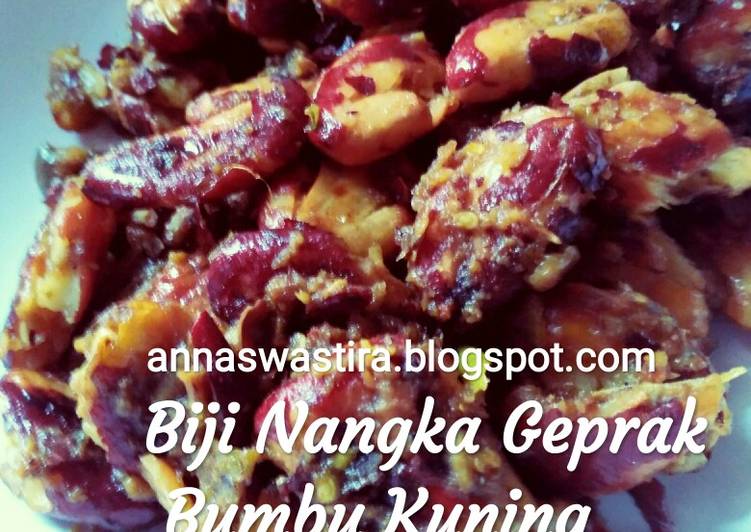 Resep Biji Nangka Geprak Bumbu Kuning, Bisa Manjain Lidah