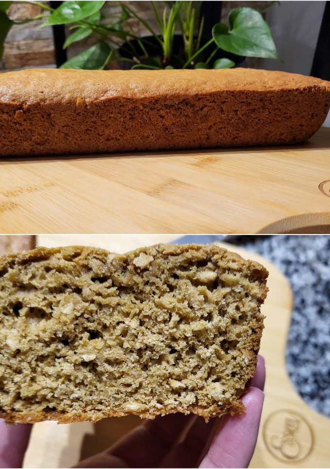 Una foto de Budin de avena con azúcar mascabo, sin gluten