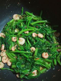 Foto resep Cah Kangkung Udang Simple