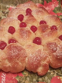 Una foto de Pan dulce de nata de Navidad con Thermomix