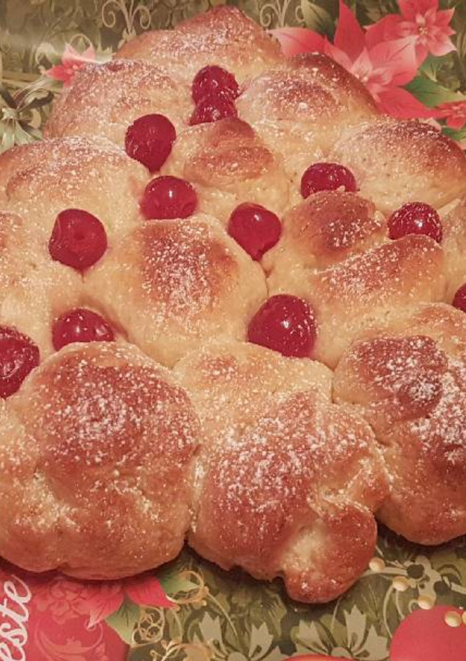 Una foto de Pan dulce de nata de Navidad con Thermomix