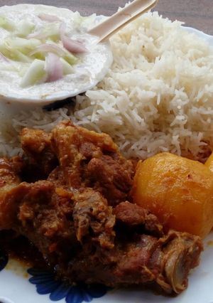 A picture of Bengali lunch non vez.