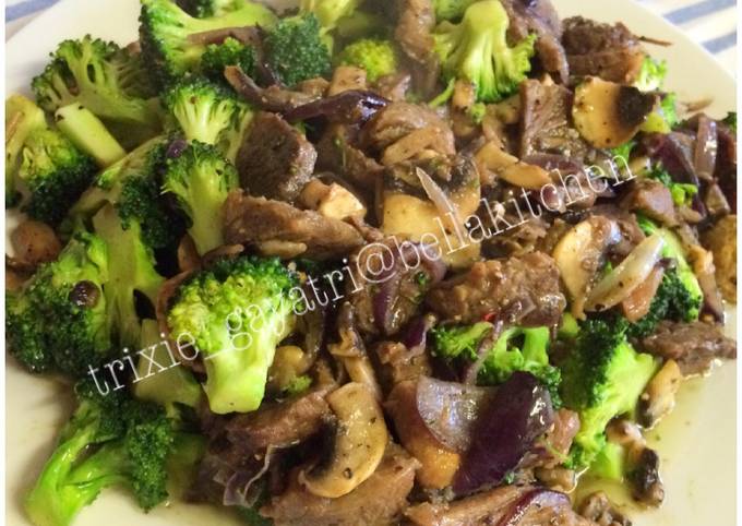 Resep Brokoli Sapi Lada Hitam oleh Trixie Gayatri - Cookpad