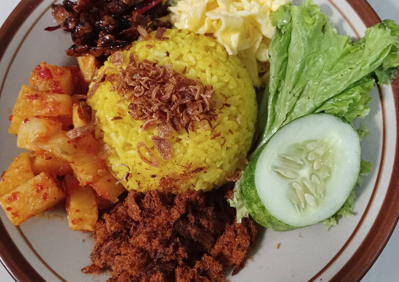 Nasi kuning rice cooker