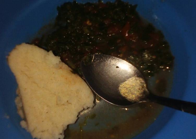 Easiest Way to Make Quick Ugali and kienyeji vegetables Cooking Basics for Beginners