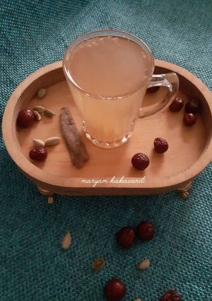 عکسی از دستور دمنوش عناب، سیب، دارچین