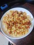 Pasta con salsa gustosa