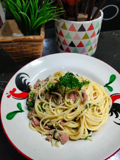 Foto resep Spaghetti Aglio Olio mushroom smoked beef