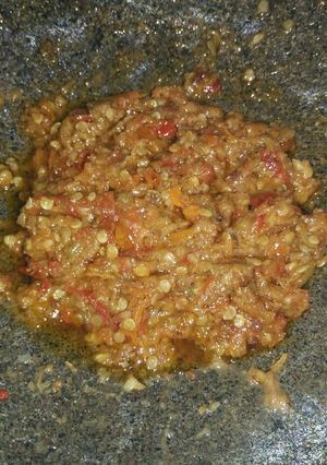 Foto resep Sambal terasi extra pedas tanpa bawang