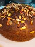 Banana suji cake (eggless, on stove)