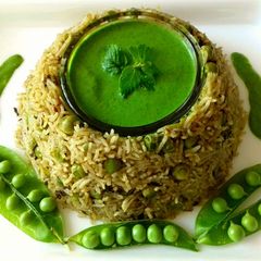 A picture of Mint Mutter Rice.