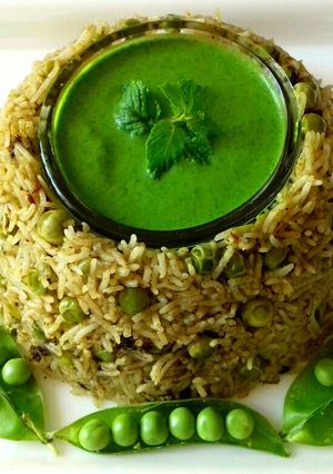 A picture of Mint Mutter Rice.