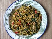 Gambar tumis daun ubi bunga pepaya