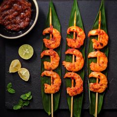 A picture of Asian-style Prawns.