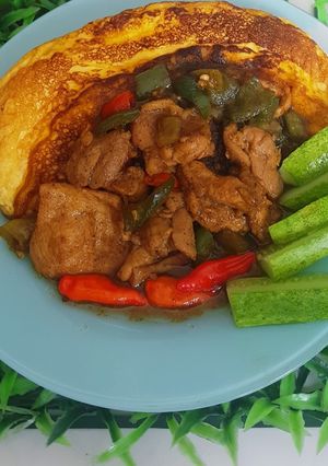 Foto resep Omellette gabes ayam lada hitam