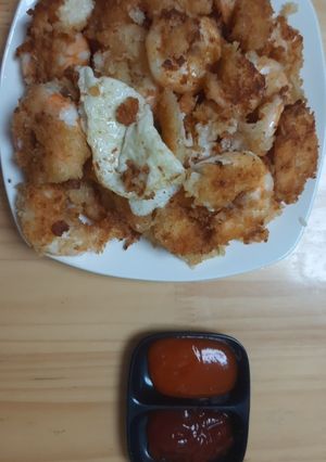 Hình của món Tôm tẩm bột chiên xù.