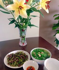 tim heo xào đậu ve