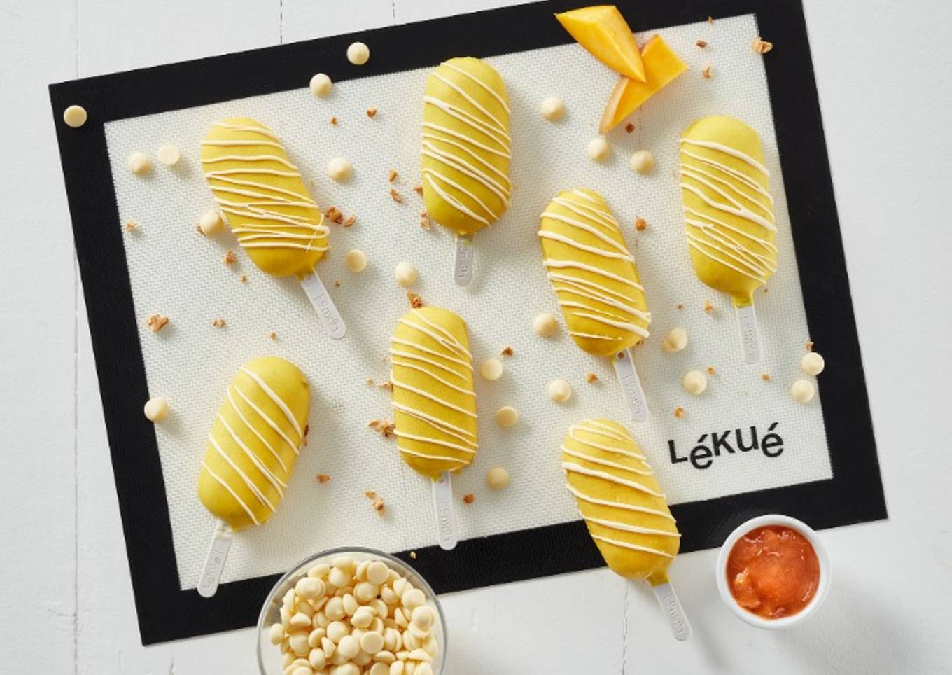 Helado cremoso de yogur y mango |Moldes para helado cremoso - Lékué