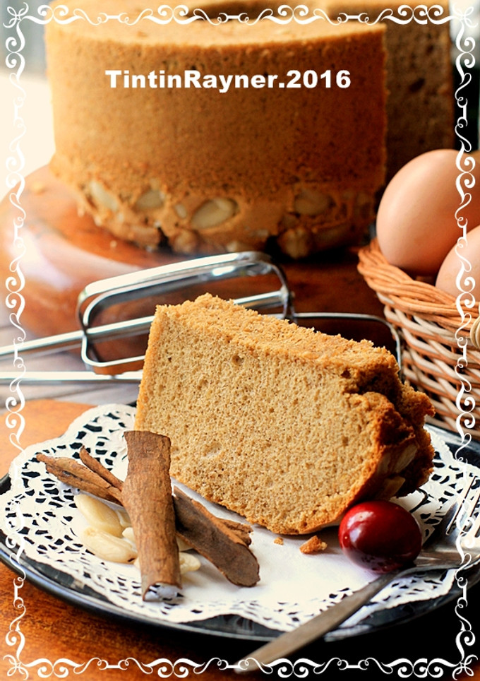 Foto resep Chiffon Cake Cinnamon Kenari Harum Lembutt