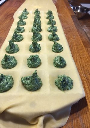 Une photo de Raviolis ricotta chèvre épinards