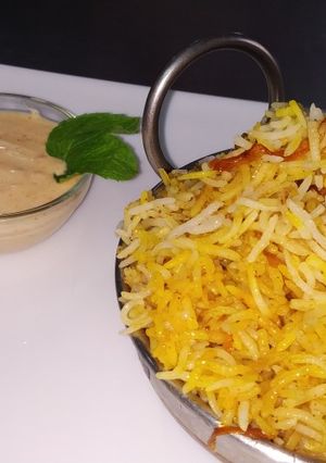 A picture of Mutton biryani.