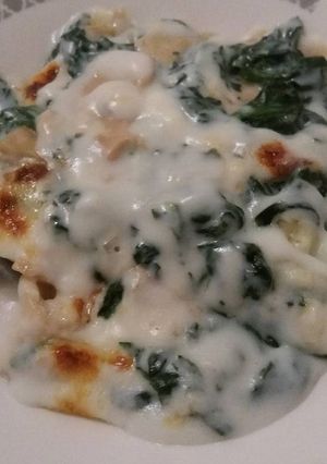 Una foto de Espinacas gratinadas (vegetarianas)