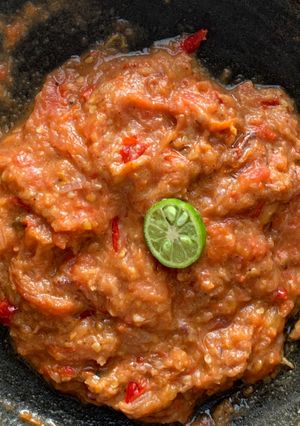 Foto resep Sambel Tomat Pecel Ayam