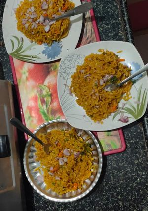 A picture of Cheese 🧀 masala Maggi.