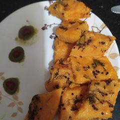A picture of Carrot Dhokla.