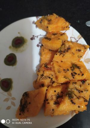 A picture of Carrot Dhokla.