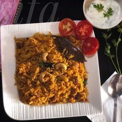 A picture of Rajasthani Shahi Gatta Pulao.