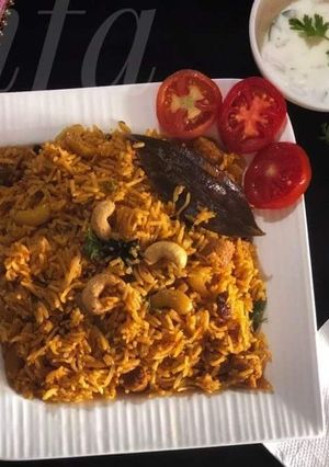 A picture of Rajasthani Shahi Gatta Pulao.