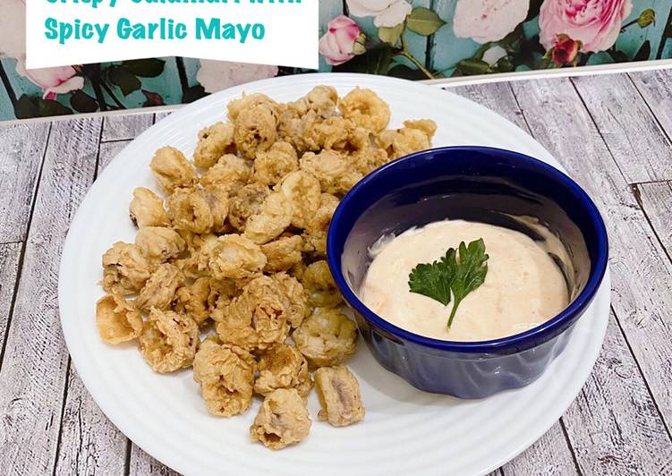 Resep #57 Crispy Calamari with Spicy Garlic Mayo Anti Gagal