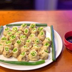 A picture of Hot and Cold Peking Duck Dumplings.
