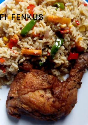 A picture of Vegetable coconut rice.