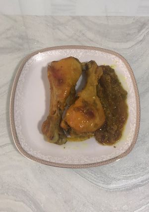 عکسی از دستور مرغ کاراملی بدون آب 🍗