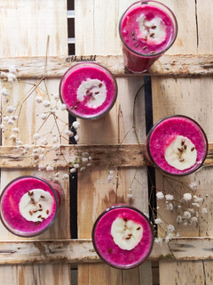A picture of Beetroot banana smoothie.