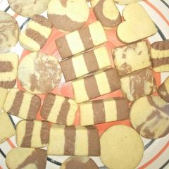 🍫 marble-like cookies(chocolate cookies) A picture of 🍫 marble-like cookies(chocolate cookies).